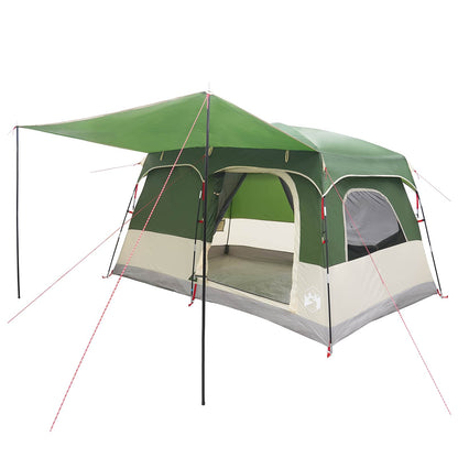 vidaXL Family Tent with Roof Green 320 x 210 x 180 cm Polyester