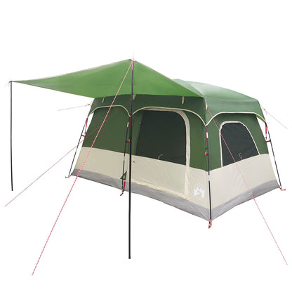 vidaXL Family Tent with Roof Green 320 x 210 x 180 cm Polyester