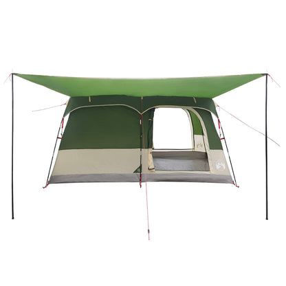 vidaXL Family Tent with Roof Green 320 x 210 x 180 cm Polyester