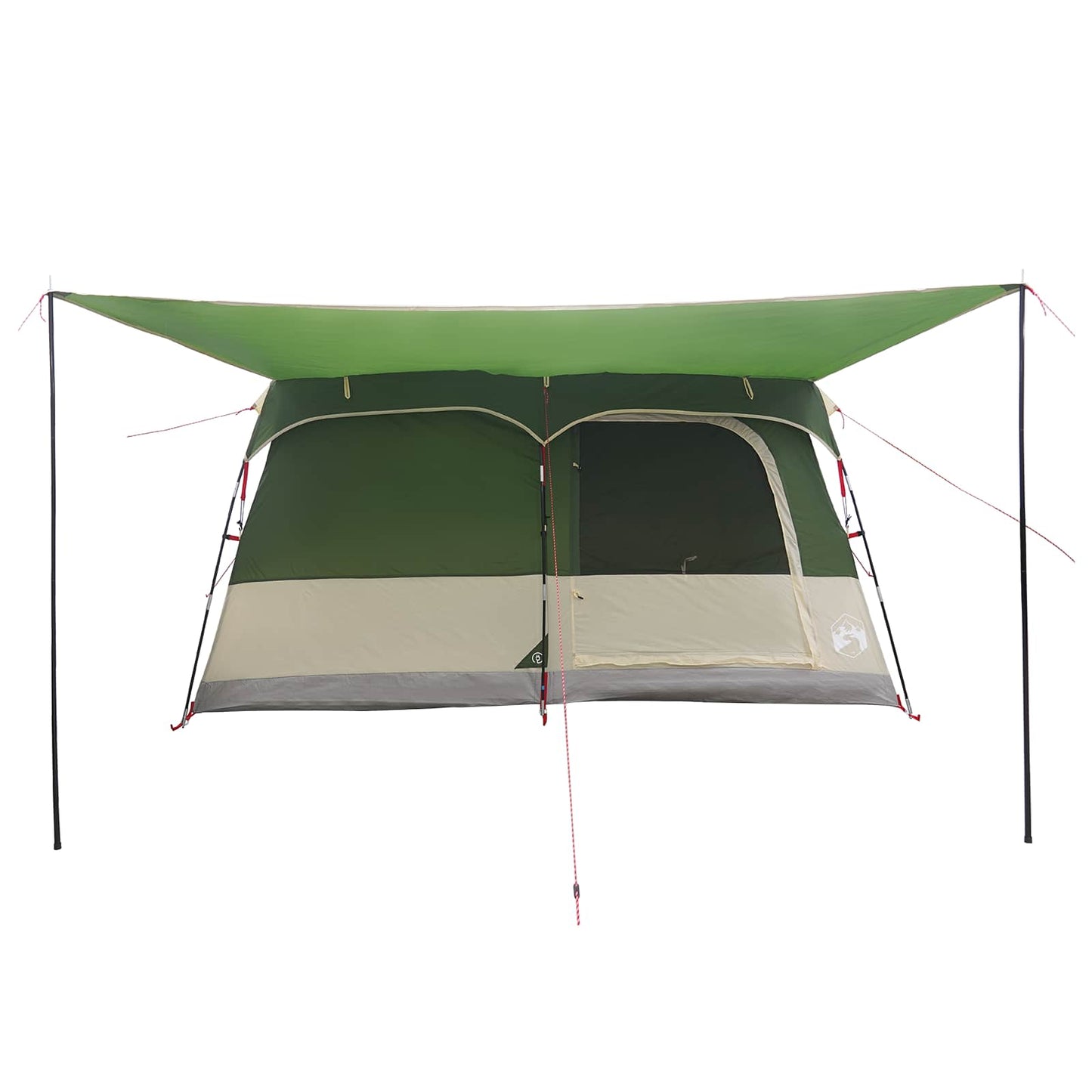 vidaXL Family Tent with Roof Green 320 x 210 x 180 cm Polyester