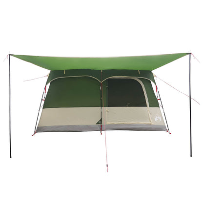 vidaXL Family Tent with Roof Green 320 x 210 x 180 cm Polyester
