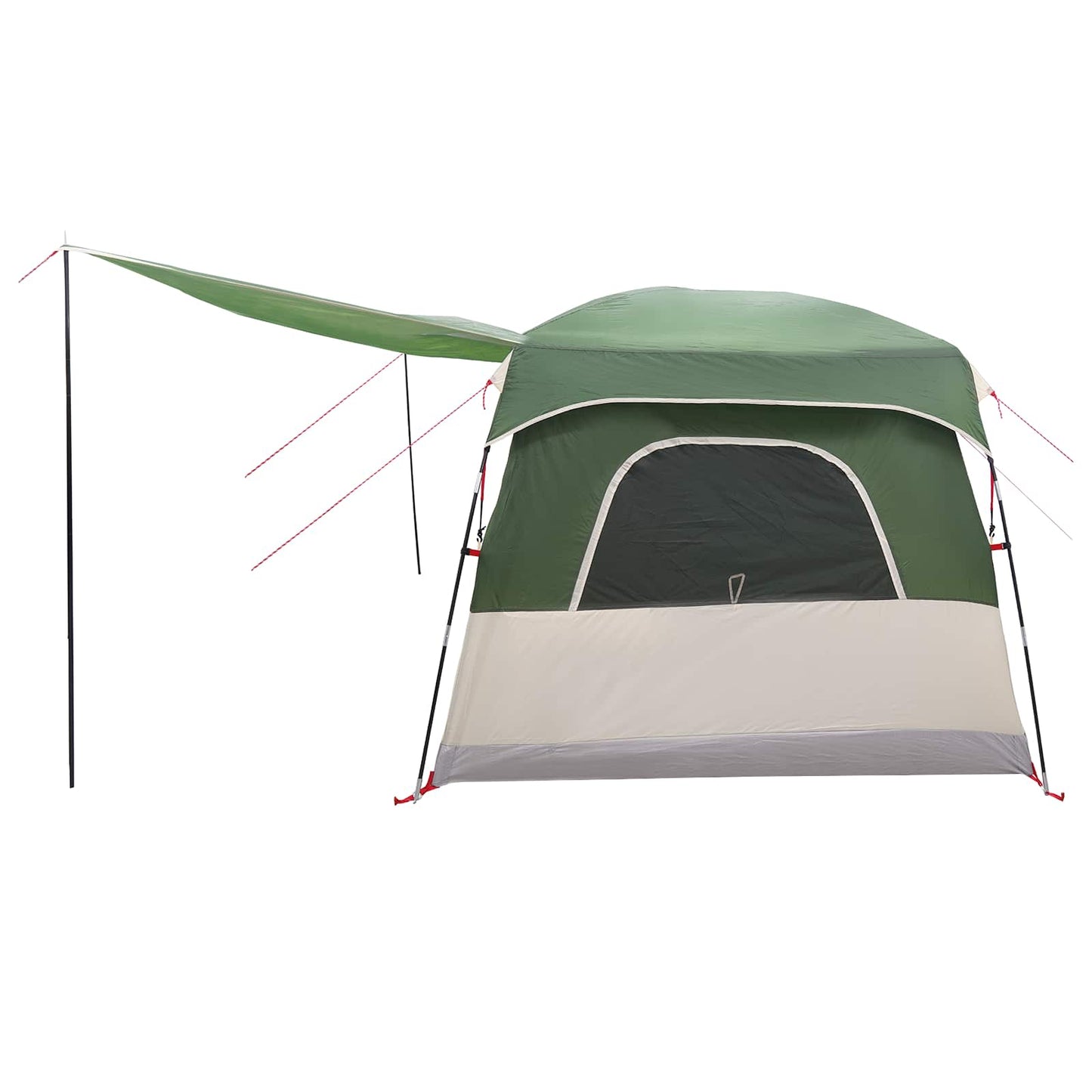 vidaXL Family Tent with Roof Green 320 x 210 x 180 cm Polyester