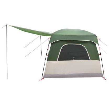 vidaXL Family Tent with Roof Green 320 x 210 x 180 cm Polyester