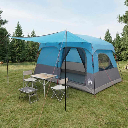 vidaXL Family Tent with Roof Blue 320 x 210 x 180 cm Polyester