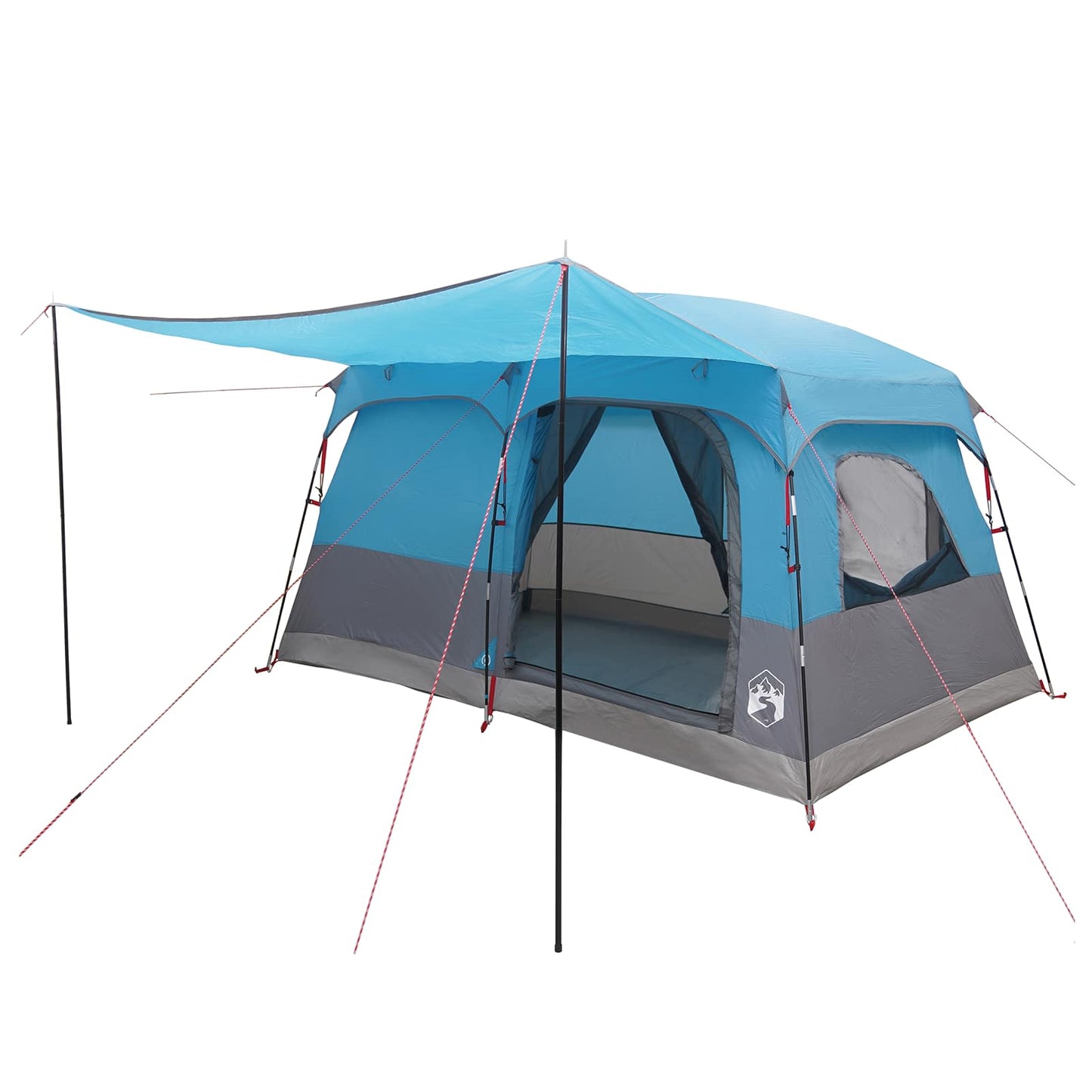 vidaXL Family Tent with Roof Blue 320 x 210 x 180 cm Polyester