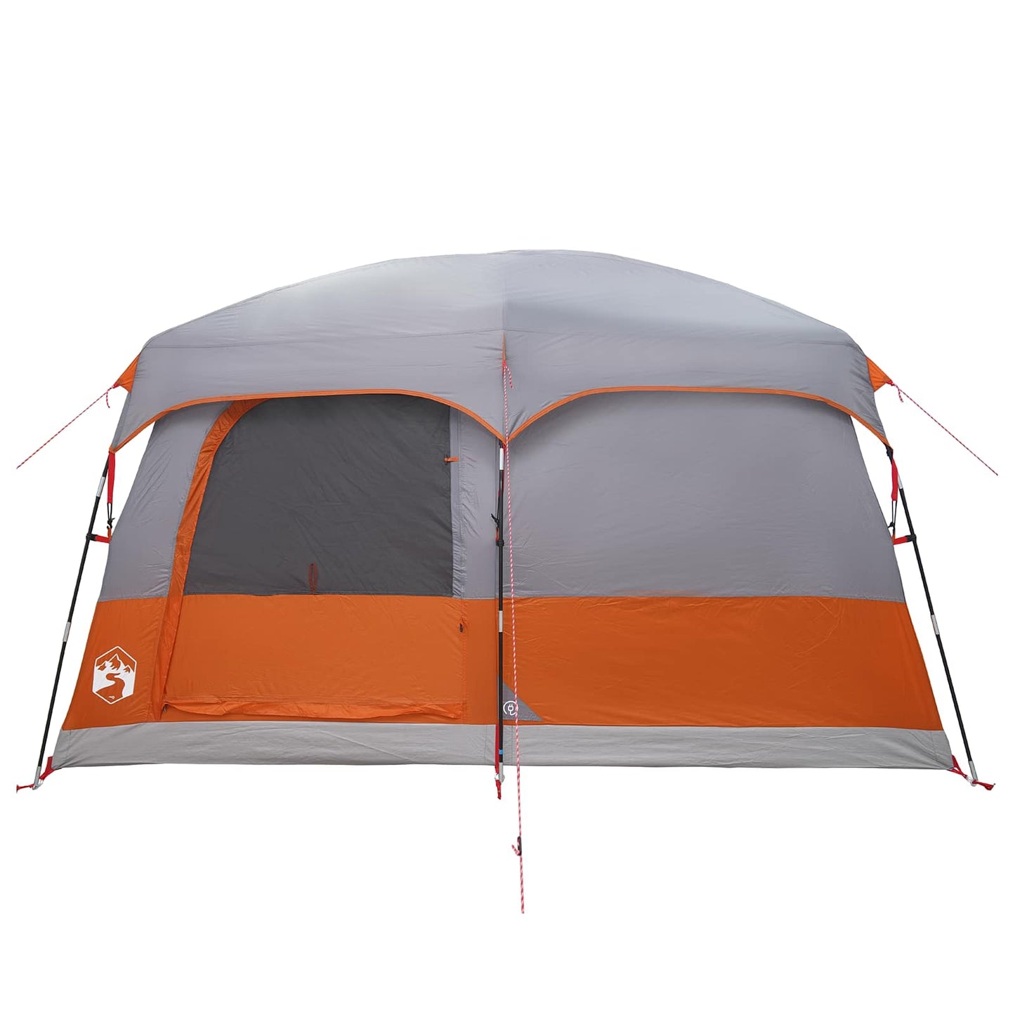 vidaXL Family Tent Grey and Orange 320 x 210 x 180 cm Polyester
