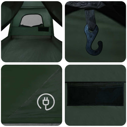 vidaXL Family Tent with Roof Army Green 320 x 210 x 180 cm Polyester