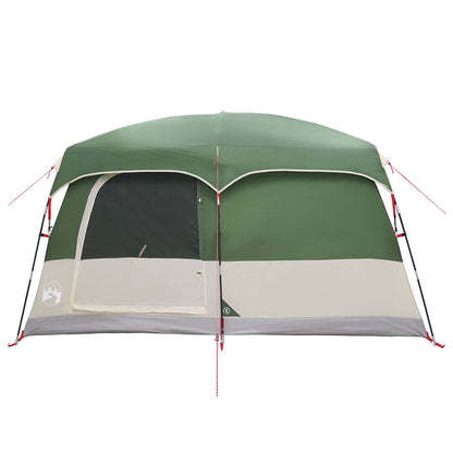 vidaXL Family Tent with Roof Green 380 x 260 x 190 cm Polyester