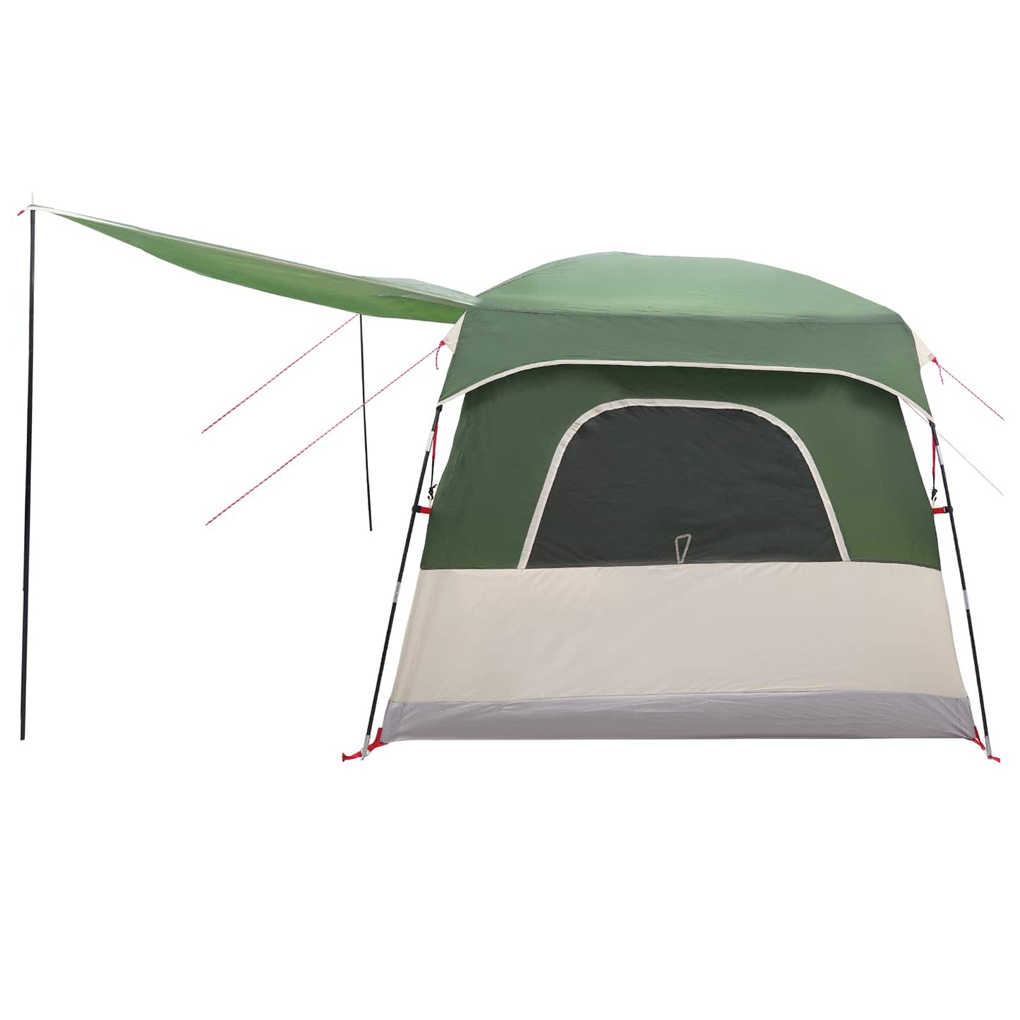 vidaXL Family Tent with Roof Green 380 x 260 x 190 cm Polyester