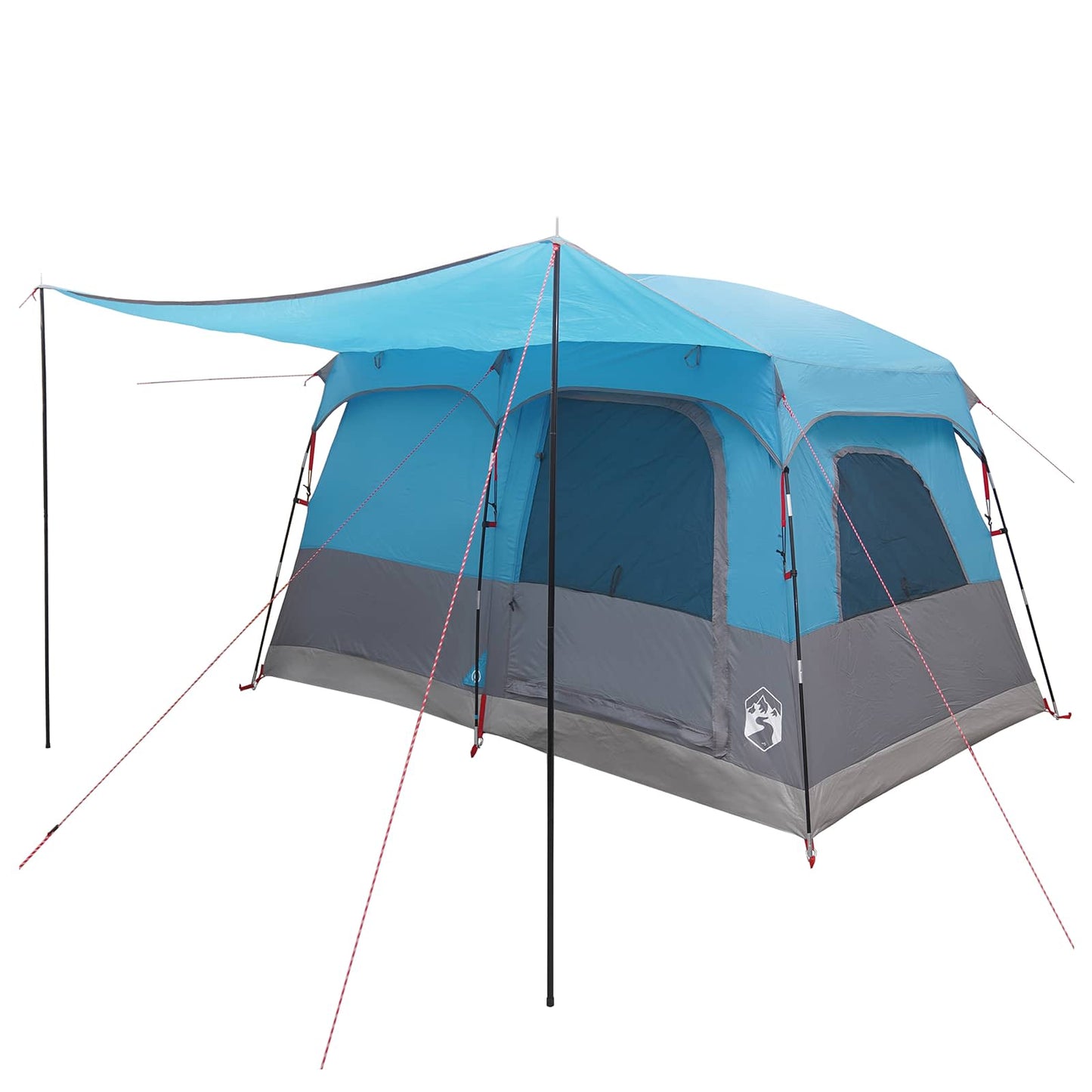 vidaXL Family Tent with Roof Blue 380 x 260 x 190 cm Polyester