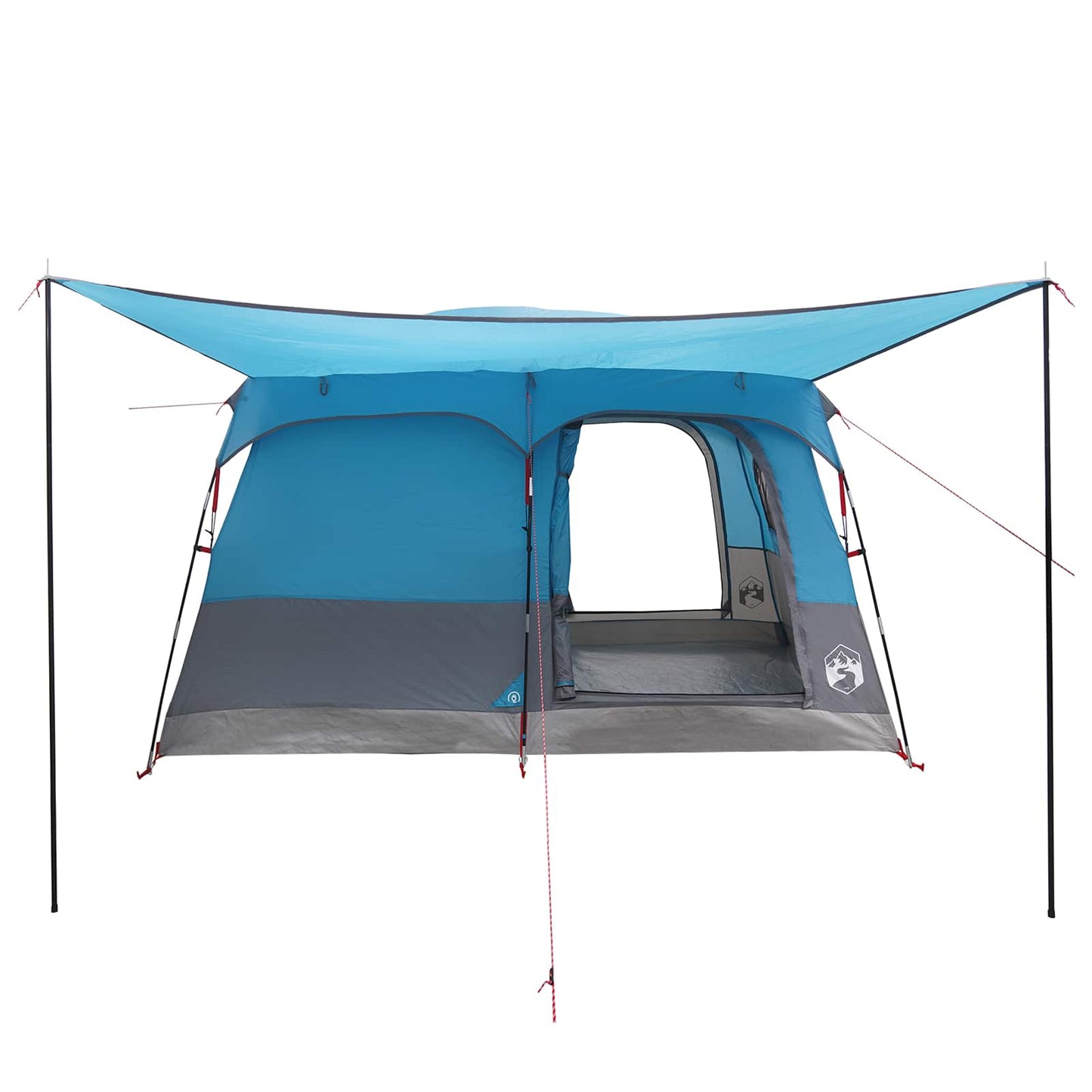 vidaXL Family Tent with Roof Blue 380 x 260 x 190 cm Polyester