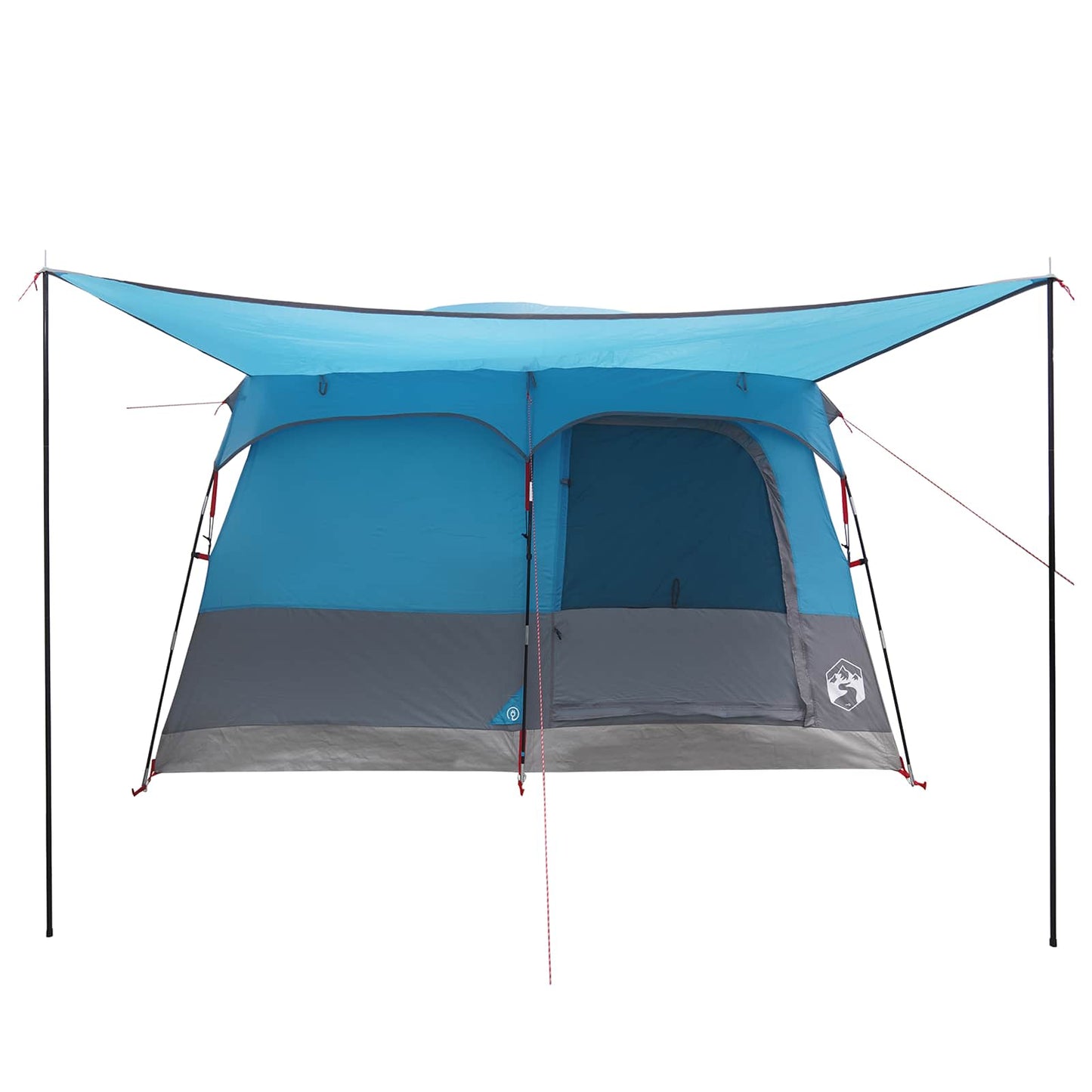 vidaXL Family Tent with Roof Blue 380 x 260 x 190 cm Polyester
