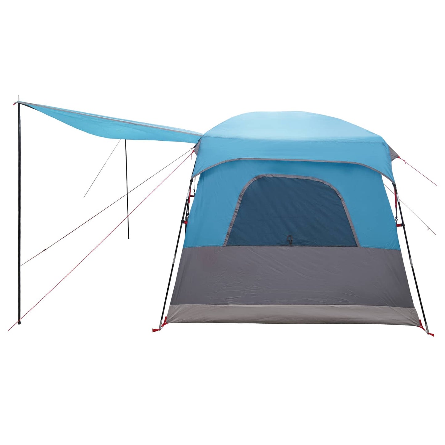 vidaXL Family Tent with Roof Blue 380 x 260 x 190 cm Polyester