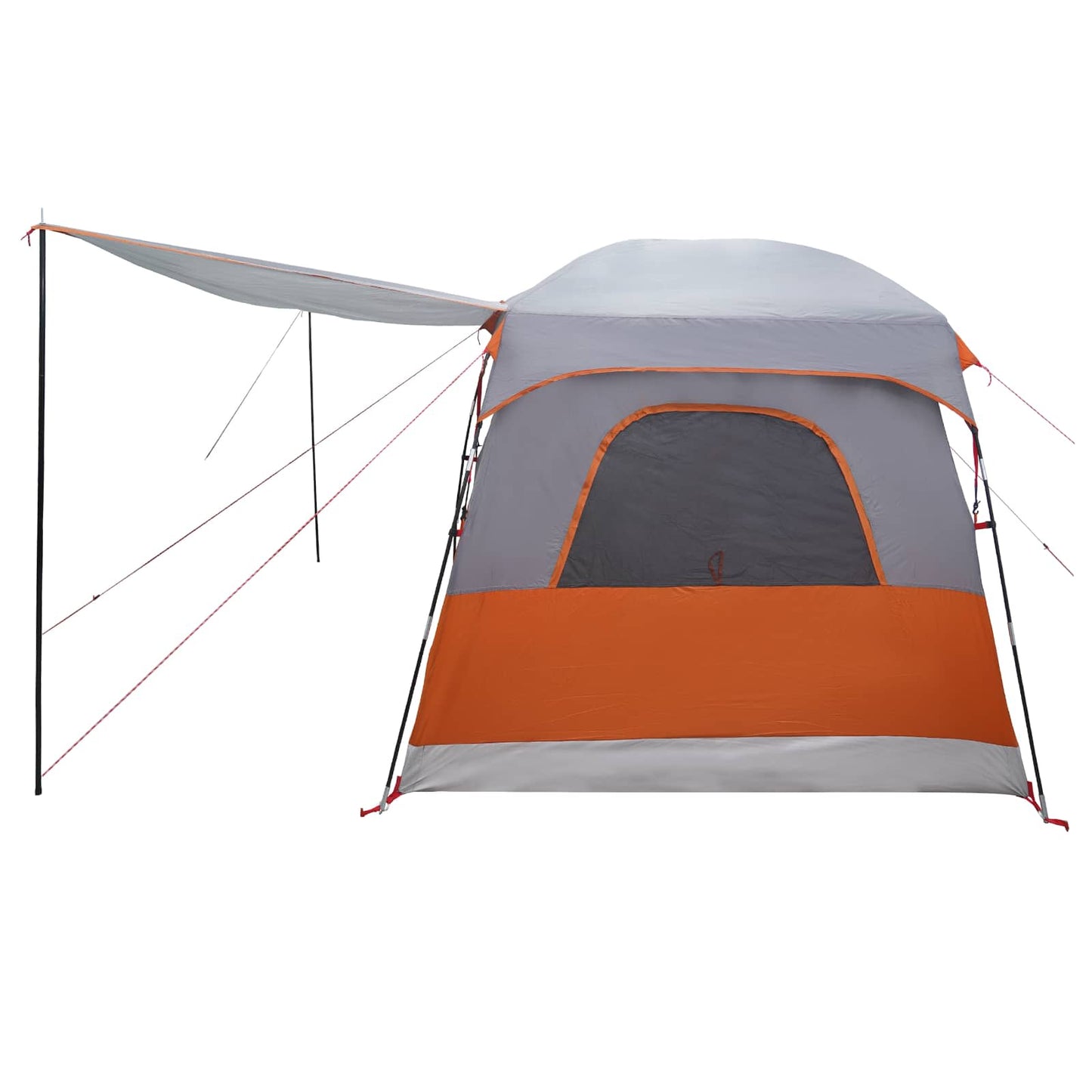 vidaXL Family Tent Grey and Orange 380 x 260 x 190 cm Polyester
