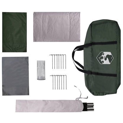vidaXL Family Tent with Roof Army Green 380 x 260 x 190 cm Polyester