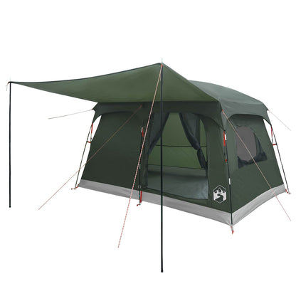 vidaXL Family Tent with Roof Army Green 380 x 260 x 190 cm Polyester
