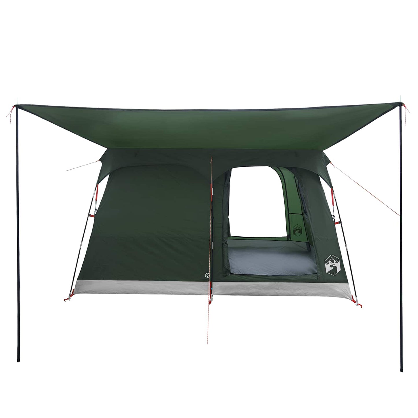 vidaXL Family Tent with Roof Army Green 380 x 260 x 190 cm Polyester