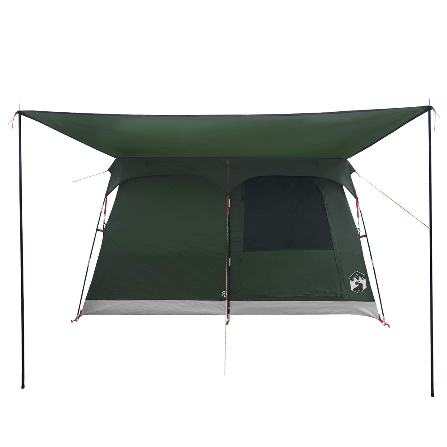vidaXL Family Tent with Roof Army Green 380 x 260 x 190 cm Polyester