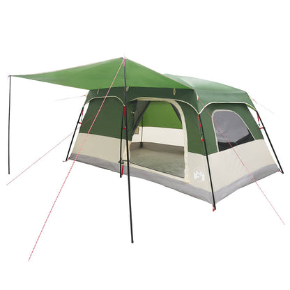 vidaXL Family Tent Green 420 x 305 x 200 cm Polyester and Steel