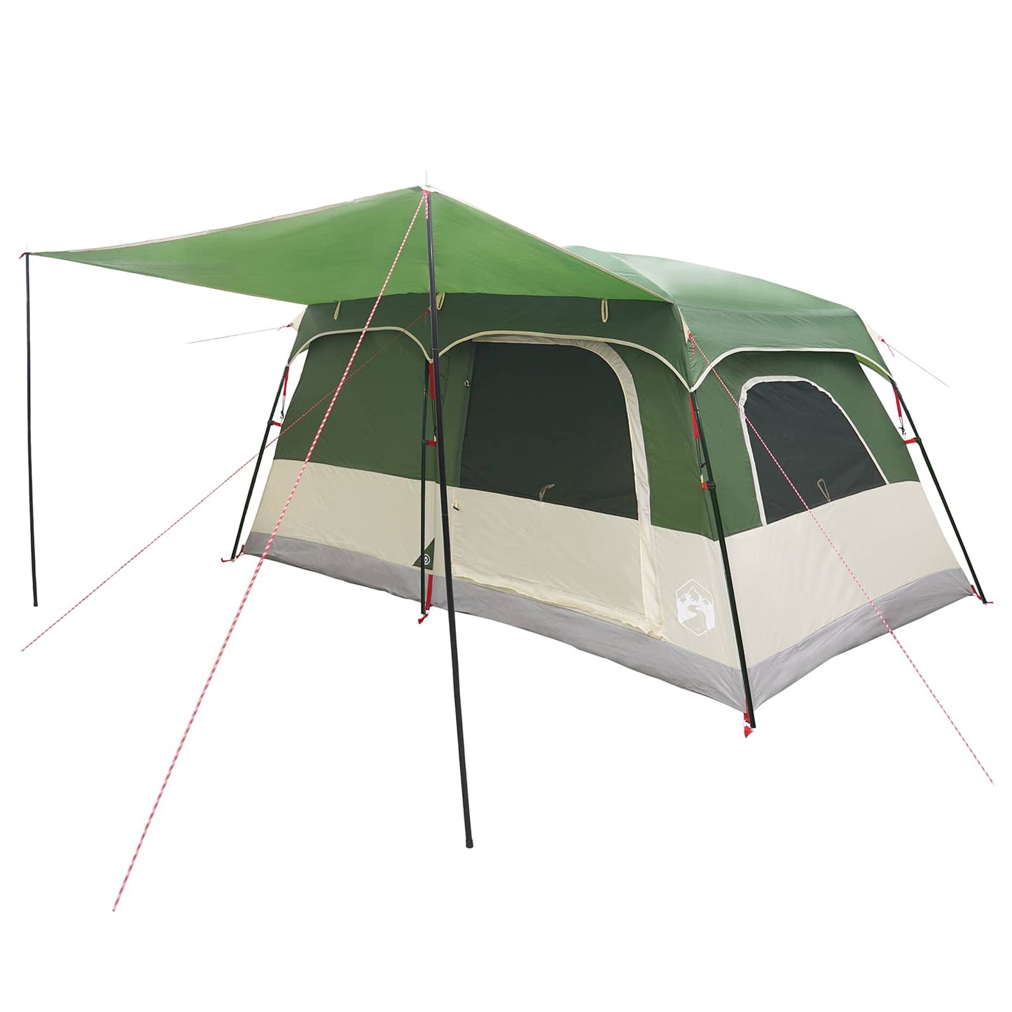 vidaXL Family Tent Green 420 x 305 x 200 cm Polyester and Steel