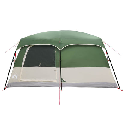 vidaXL Family Tent Green 420 x 305 x 200 cm Polyester and Steel