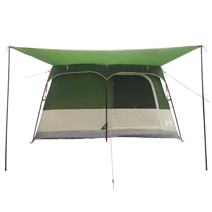 vidaXL Family Tent Green 420 x 305 x 200 cm Polyester and Steel