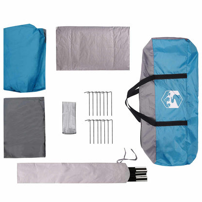 vidaXL Family Tent Blue 420 x 305 x 200 cm Polyester and Steel