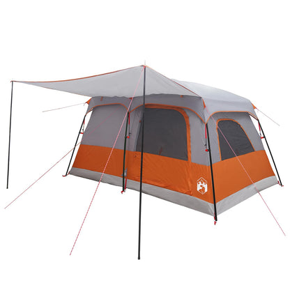 vidaXL Family Tent with Roof Grey and Orange 420 x 305 x 200 cm