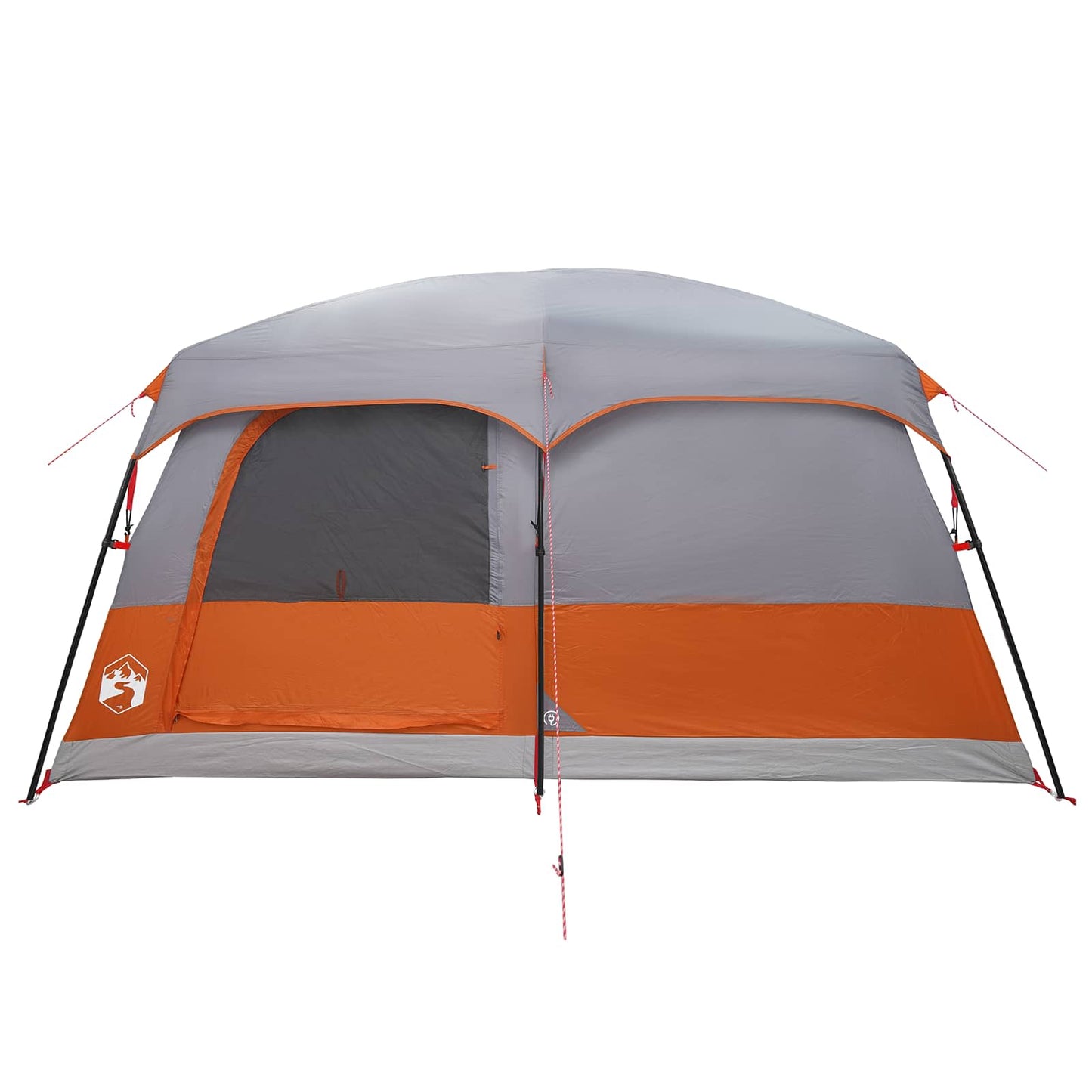 vidaXL Family Tent with Roof Grey and Orange 420 x 305 x 200 cm