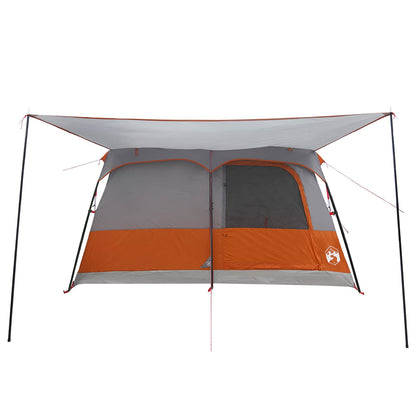 vidaXL Family Tent with Roof Grey and Orange 420 x 305 x 200 cm