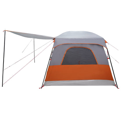 vidaXL Family Tent with Roof Grey and Orange 420 x 305 x 200 cm