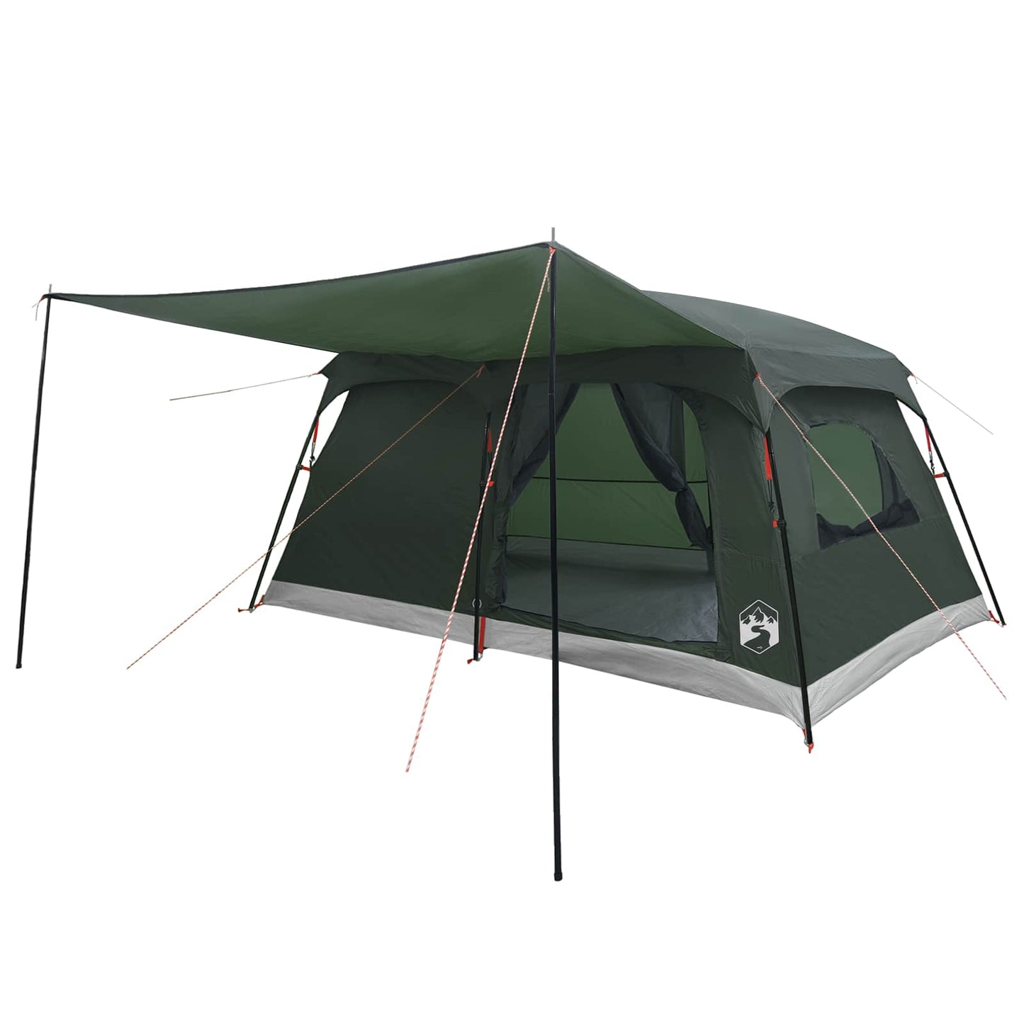 vidaXL Family Tent Army Green 420 x 305 x 200 cm Polyester and Steel
