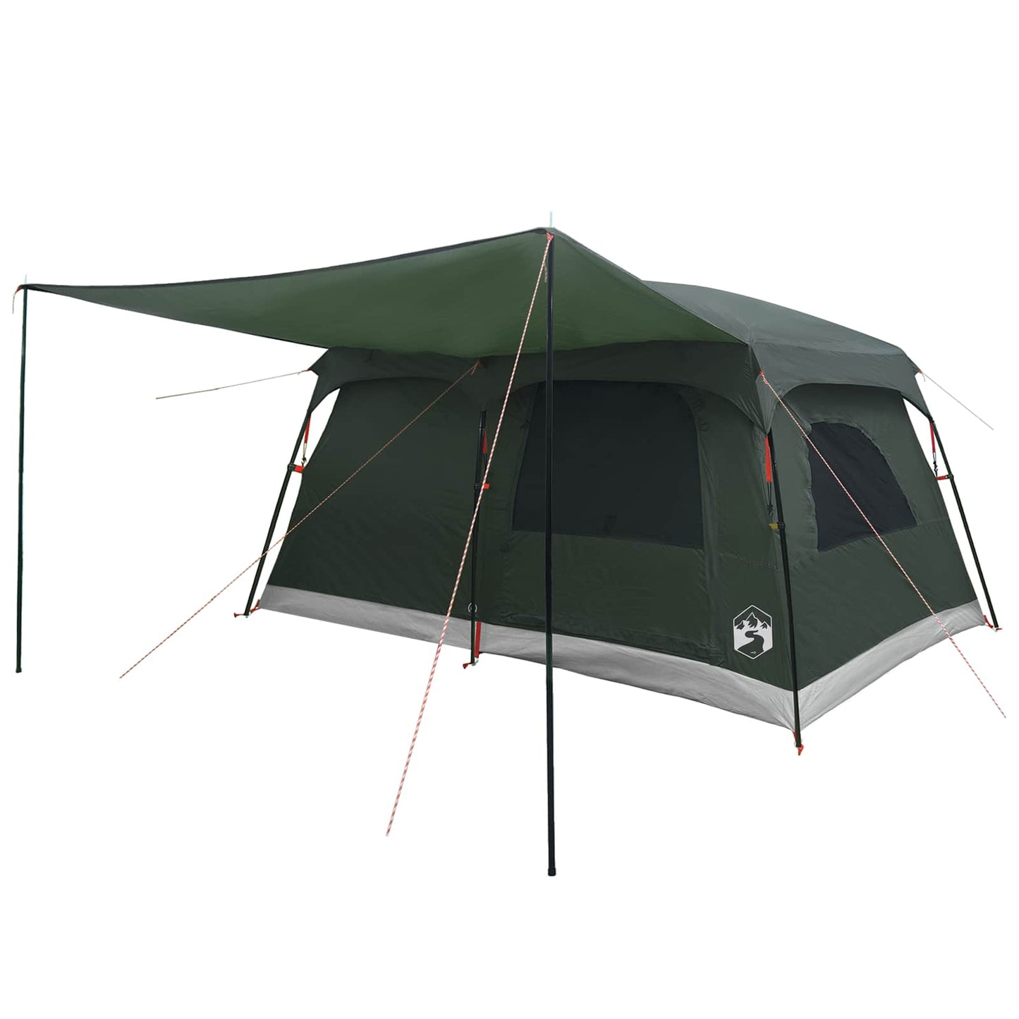 vidaXL Family Tent Army Green 420 x 305 x 200 cm Polyester and Steel