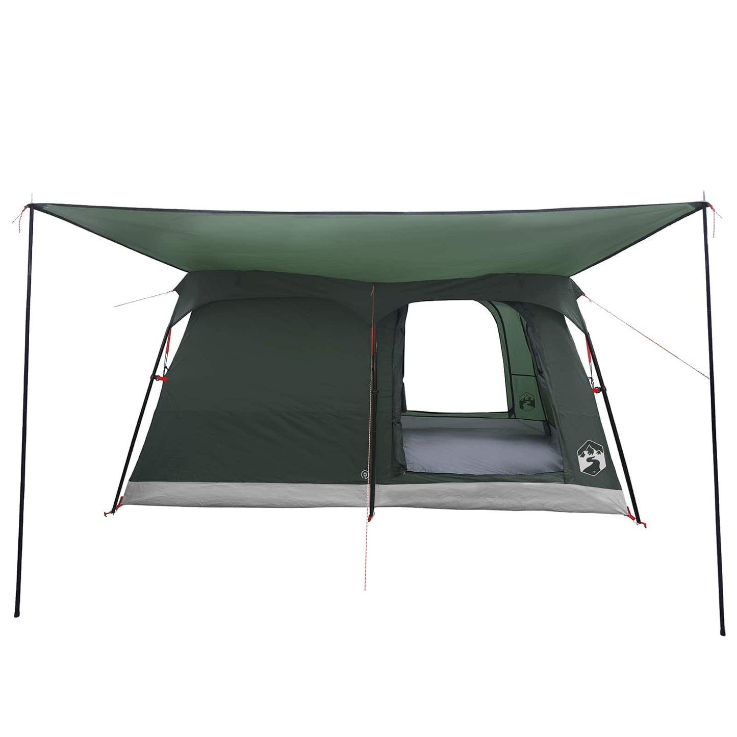 vidaXL Family Tent Army Green 420 x 305 x 200 cm Polyester and Steel