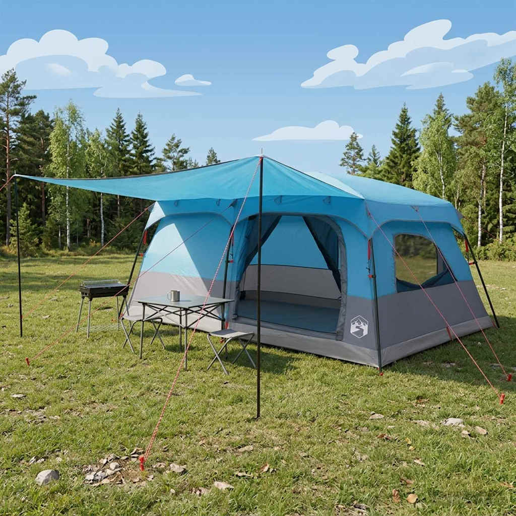 vidaXL Family Tent Blue 500 x 400 x 230 cm Polyester and Steel