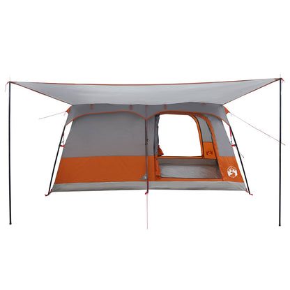 vidaXL Family Tent with Roof Grey and Orange 500 x 400 x 230 cm