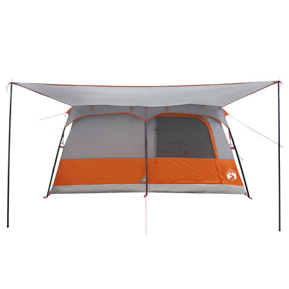 vidaXL Family Tent with Roof Grey and Orange 500 x 400 x 230 cm