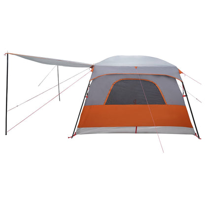 vidaXL Family Tent with Roof Grey and Orange 500 x 400 x 230 cm