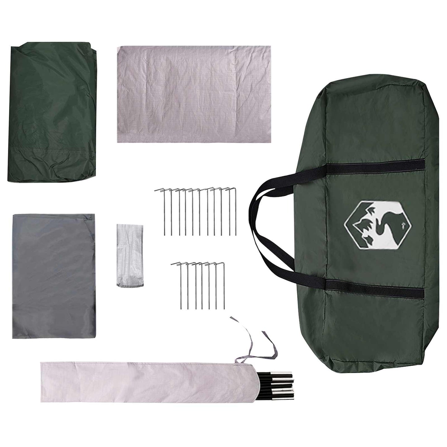 vidaXL Family Tent Army Green 500 x 400 x 230 cm Polyester and Steel