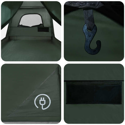 vidaXL Family Tent Army Green 500 x 400 x 230 cm Polyester and Steel
