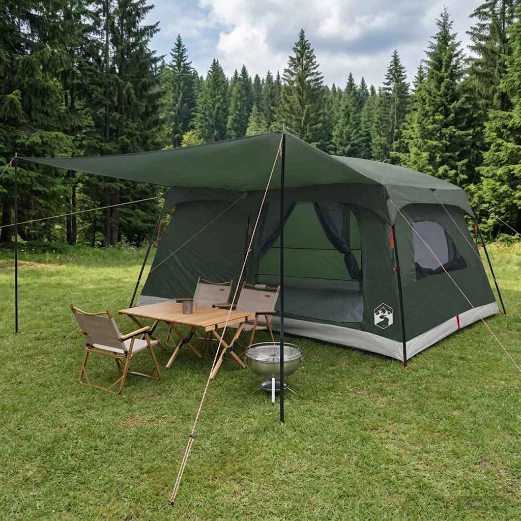 vidaXL Family Tent Army Green 500 x 400 x 230 cm Polyester and Steel