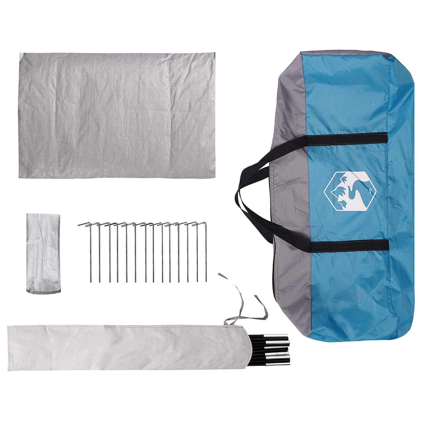 vidaXL Cabin Tent with Roof Blue 300 x 210 x 156 cm Polyester