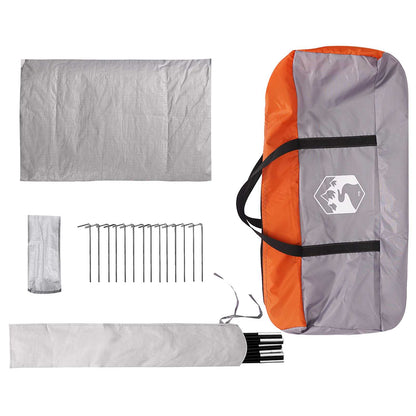 vidaXL Cabin Tent Grey and Orange 300 x 210 x 156 cm Polyester