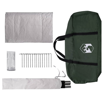 vidaXL Cabin Tent with Roof Army Green 400 x 210 x 180 cm Polyester