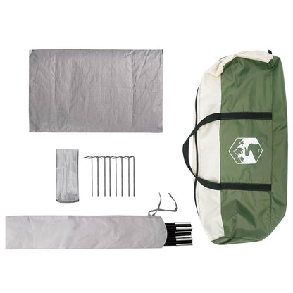 vidaXL Camping Tent with Rainfly Water-resistant Dome Green