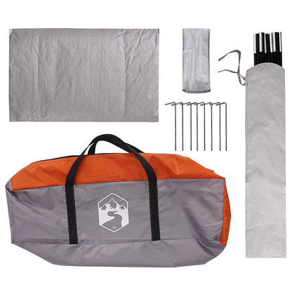 vidaXL Camping Tent with Rainfly Water-resistant Dome Grey and Orange