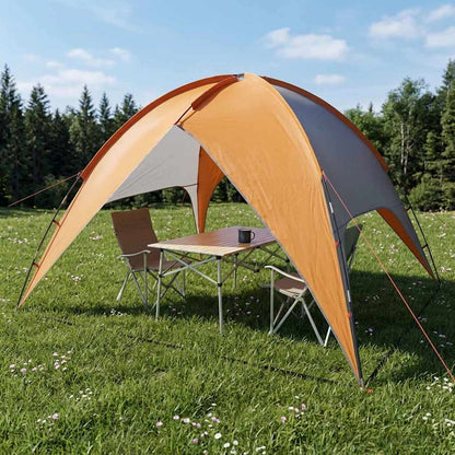 vidaXL Camping Tent with Rainfly Water-resistant Dome Grey and Orange