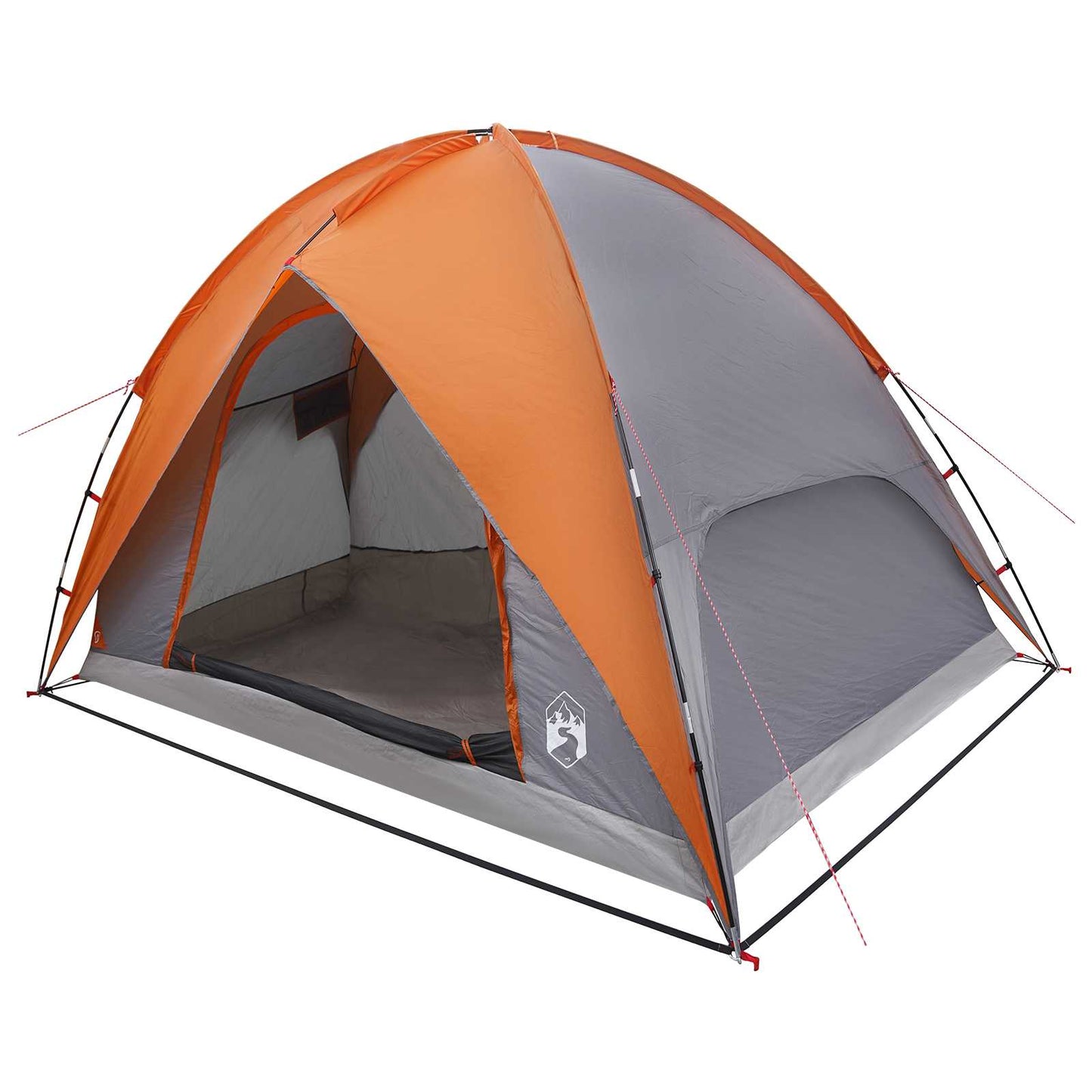 vidaXL Camping Tent with Rainfly Water-resistant Dome Grey and Orange
