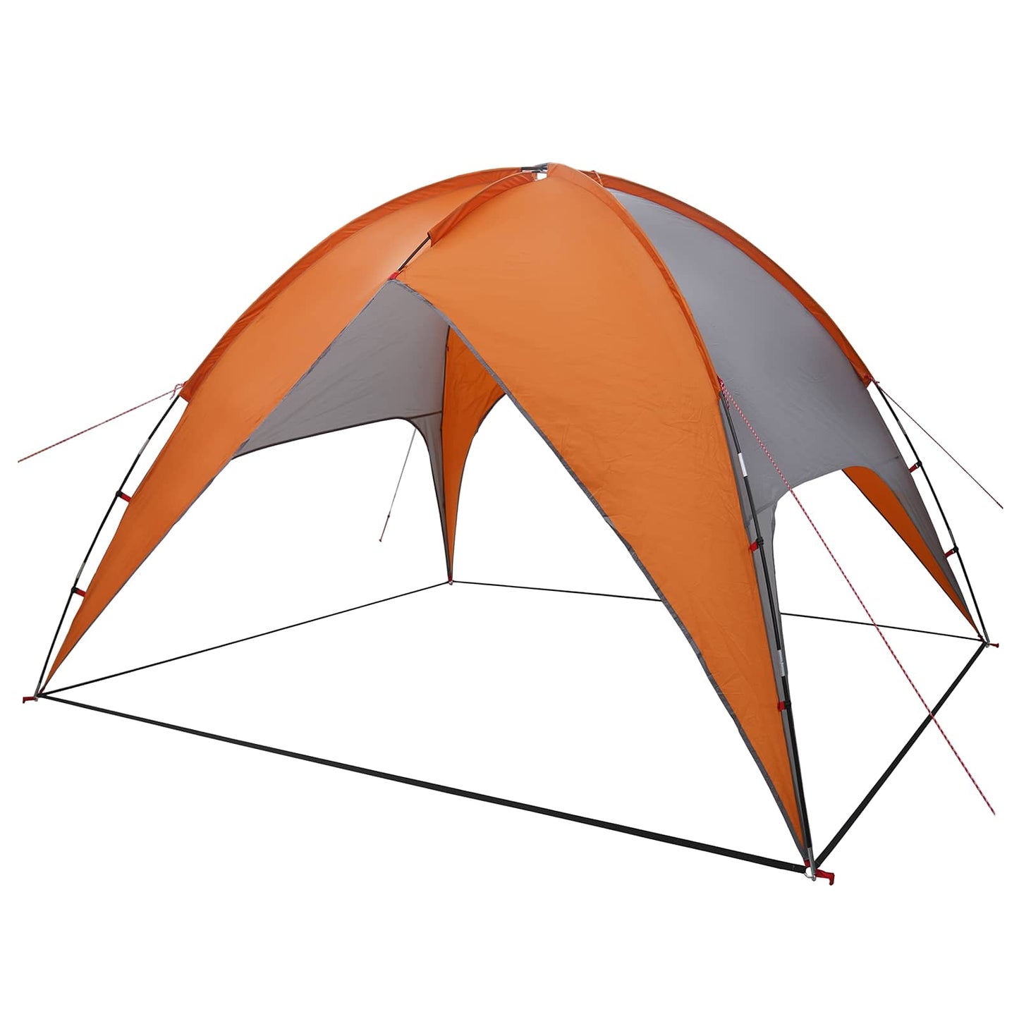 vidaXL Camping Tent with Rainfly Water-resistant Dome Grey and Orange