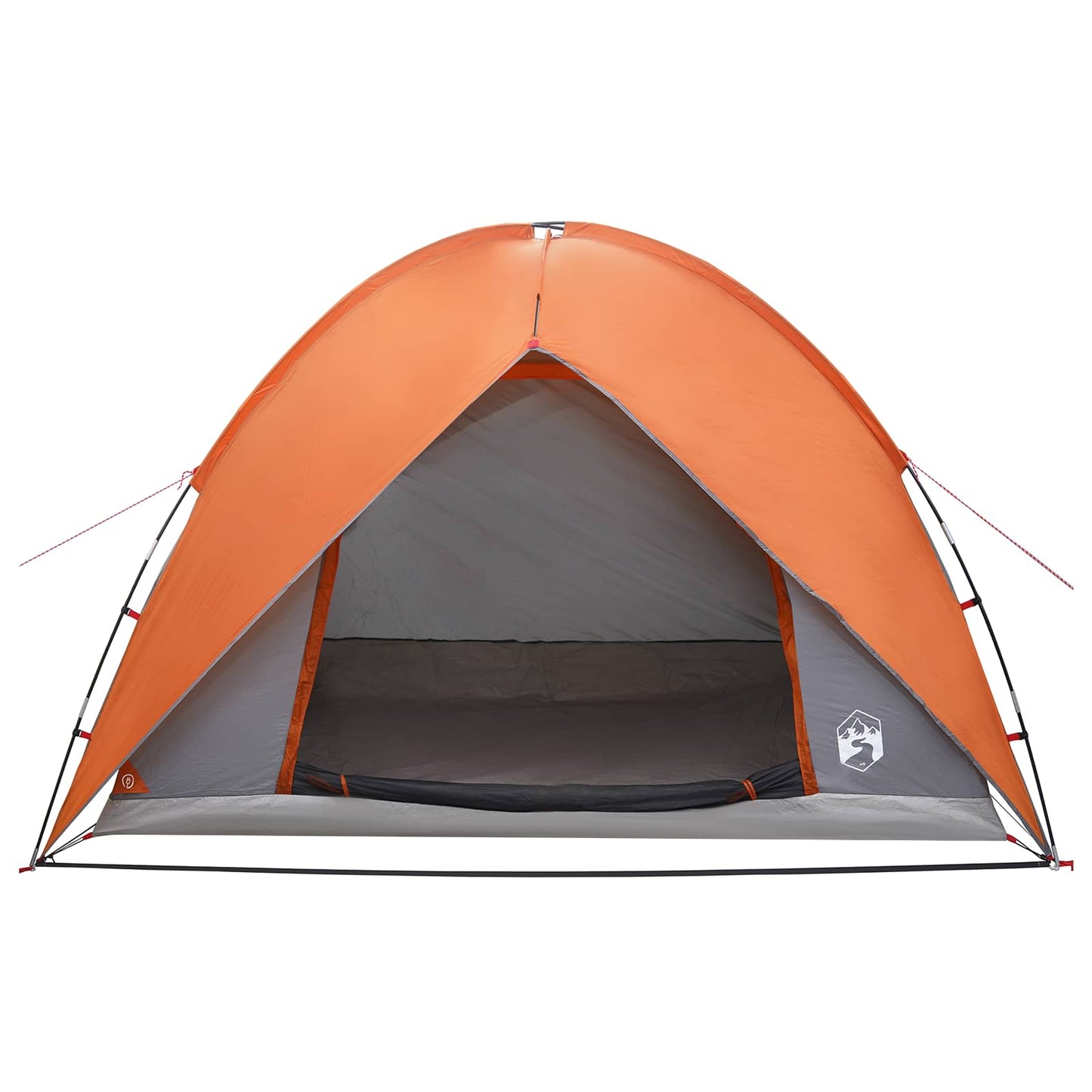vidaXL Camping Tent with Rainfly Water-resistant Dome Grey and Orange